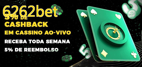 Promoções do cassino ao Vivo 6262bet